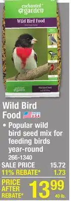 Menards Wild Bird Food offer