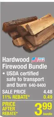 Menards Hardwood Firewood Bundle offer