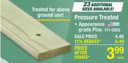 Menards Pressure Treated offer