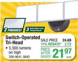 Menards Switch-Operated Tri-Head offer