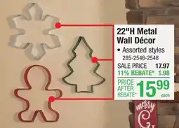 Menards 22H Metal Wall Décor offer