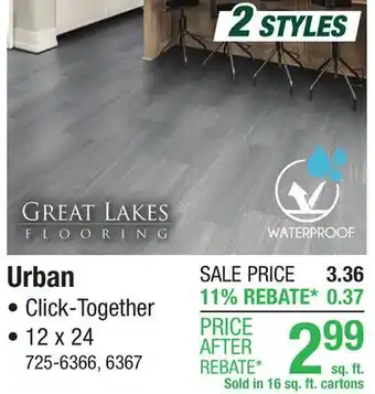 Menards Urban Vinyl Floor Tile offer