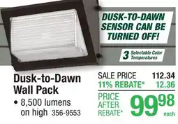 Menards Dusk-to-Dawn Wall Pack offer