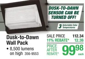 Menards Dusk-to-Dawn Wall Pack offer