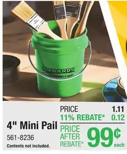 Menards 4 Mini Pail offer