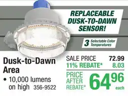 Menards DUSK-TO-DAWN AREA offer