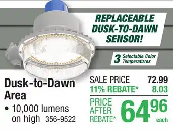 Menards DUSK-TO-DAWN AREA offer