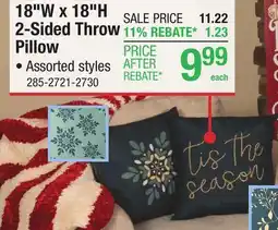 Menards 18W x 18H 2-Sided Throw Pillow offer