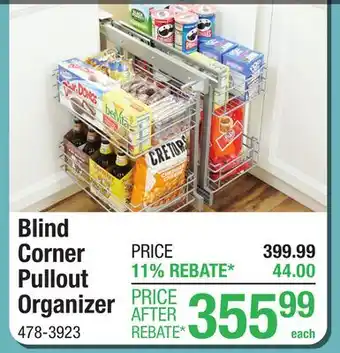 Menards Blind Corner Pullout Organizer offer