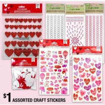 Dollar Tree Assorted Craft Stickers offer