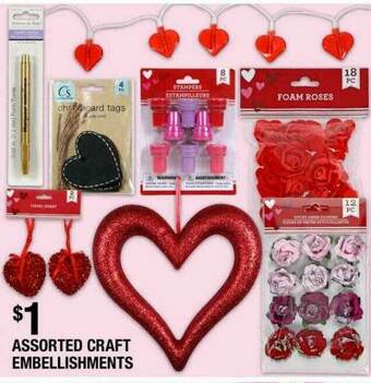 Dollar Tree Assorted Craft Embellishments offer