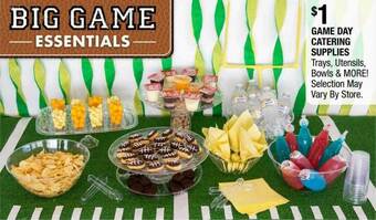 Dollar Tree Game Day Catering Supplies offer