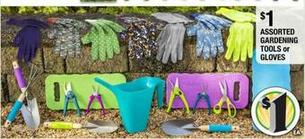 Dollar Tree Assorted Gardening Tools Or Gloves offer