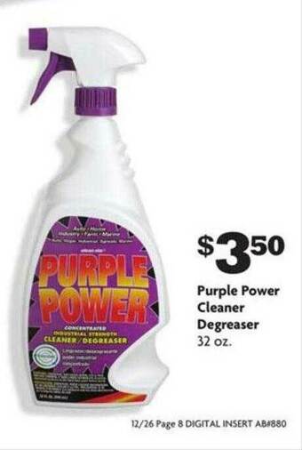 Family Dollar Purple Power Cleaner Degreaser offer