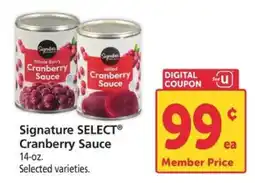 Safeway Signature Select Cranberry Sauce offer