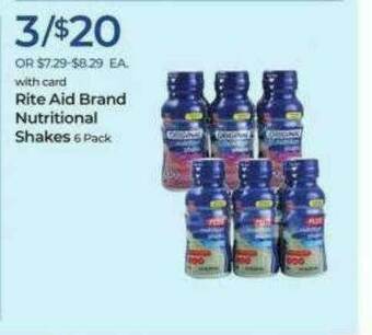 Rite Aid Rite Aid Brand Nutritional Shakes offer