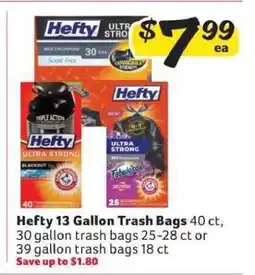 Winn Dixie Hefty 13 Gallon Trash Bags offer