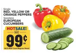 Food Lion Red, Yellow or Orange Peppers / European Cucumbers offer