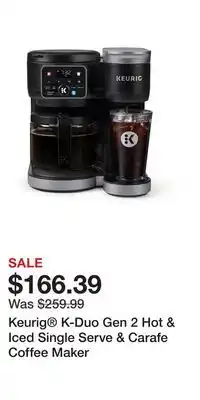Kohl's Keurig K-Duo Gen 2 Hot & Iced Single Serve & Carafe Coffee Maker offer