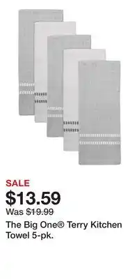 Kohl's The Big One Terry Kitchen Towel 5-pk offer