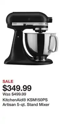 Kohl's KitchenAid KSM150PS Artisan 5-qt. Stand Mixer offer
