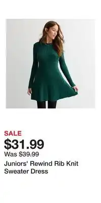 Kohl's Juniors' Rewind Rib Knit Sweater Dress offer