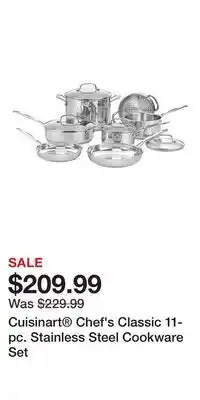 Kohl's Cuisinart Chef's Classic 11-pc. Stainless Steel Cookware Set offer
