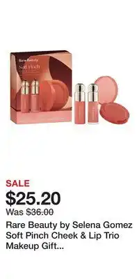 Kohl's Rare Beauty by Selena Gomez Soft Pinch Cheek & Lip Trio Makeup Gift Set offer