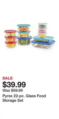 Kohl's Pyrex 22-pc. Glass Food Storage Set offer