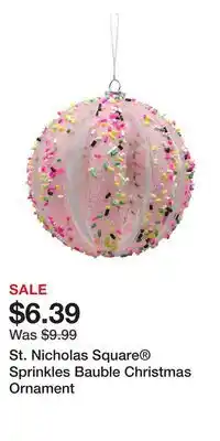 Kohl's St. Nicholas Square Sprinkles Bauble Christmas Ornament offer