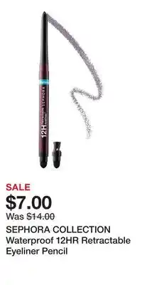 Kohl's SEPHORA COLLECTION Waterproof 12HR Retractable Eyeliner Pencil offer