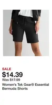 Kohl's Women's Tek Gear Essential Bermuda Shorts offer
