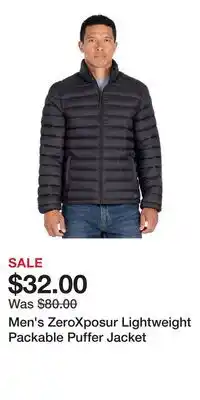 Kohl's Men's ZeroXposur Lightweight Packable Puffer Jacket offer