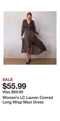 Kohl's Women's LC Lauren Conrad Long Wrap Maxi Dress offer