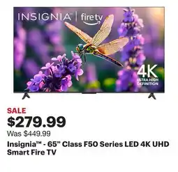 Best Buy Insignia - 65 Class F50 Series LED 4K UHD Smart Fire TV offer
