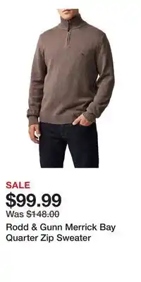Nordstrom Rodd & Gunn Merrick Bay Quarter Zip Sweater offer