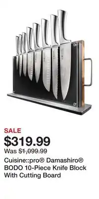 Nordstrom Cuisine::pro Damashiro BODO 10-Piece Knife Block With Cutting Board offer