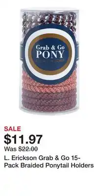 Nordstrom L. Erickson Grab & Go 15-Pack Braided Ponytail Holders offer