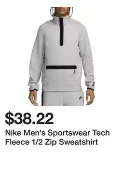 Dick's Sporting Goods Nike Men's Sportswear Tech Fleece 1/2 Zip Sweatshirt offer