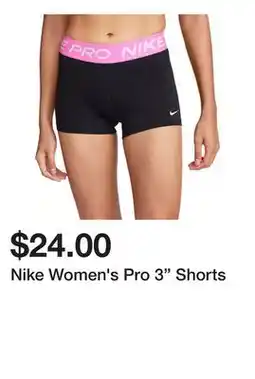 Dick's Sporting Goods Nike Women's Pro 3 Shorts offer
