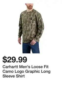 Dick's Sporting Goods Carhartt Men's Loose Fit Camo Logo Graphic Long Sleeve Shirt offer