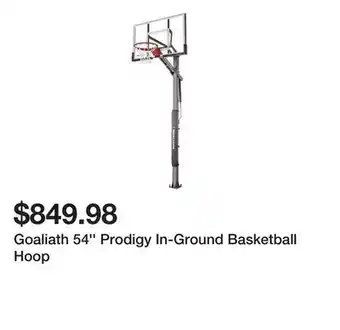Dick's Sporting Goods Goaliath 54'' Prodigy In-Ground Basketball Hoop offer