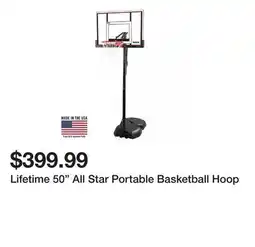 Dick's Sporting Goods Lifetime 50 All Star Portable Basketball Hoop offer