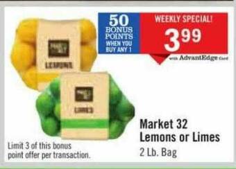 Price Chopper Market 32 Lemons Or Limes offer