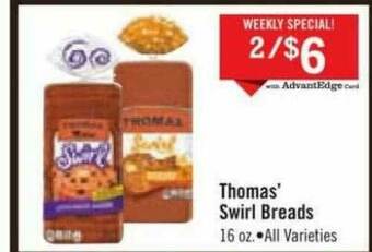 Price Chopper Thomas Swirl Breads offer