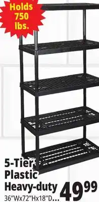 Ocean State Job Lot 5-Tier Plastic Heavy-duty offer