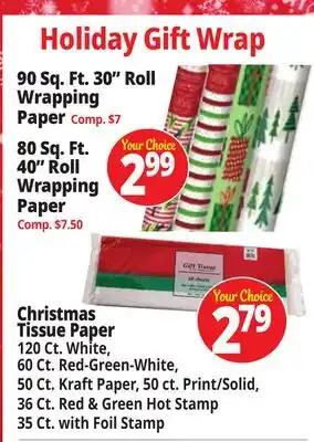 Ocean State Job Lot Holiday Gift Wrap offer