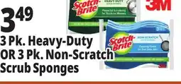 Ocean State Job Lot 3 Pk. Heavy-Duty OR 3 Pk. Non-Scratch Scrub Sponges offer