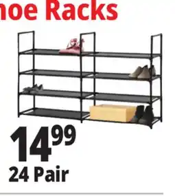 Ocean State Job Lot 24 Pair 4 Tier Shoe Racks offer