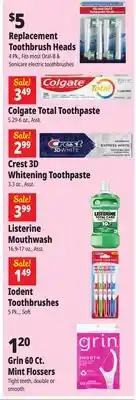 Ocean State Job Lot Replacement Toothbrush Heads offer